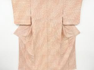 リサイクル　格子に扇模様小紋着物